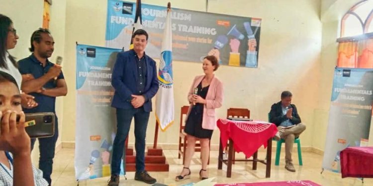 CI-ABC.ID Realiza Journalism Fundamentals Training ba Jornalista Ativu Sira